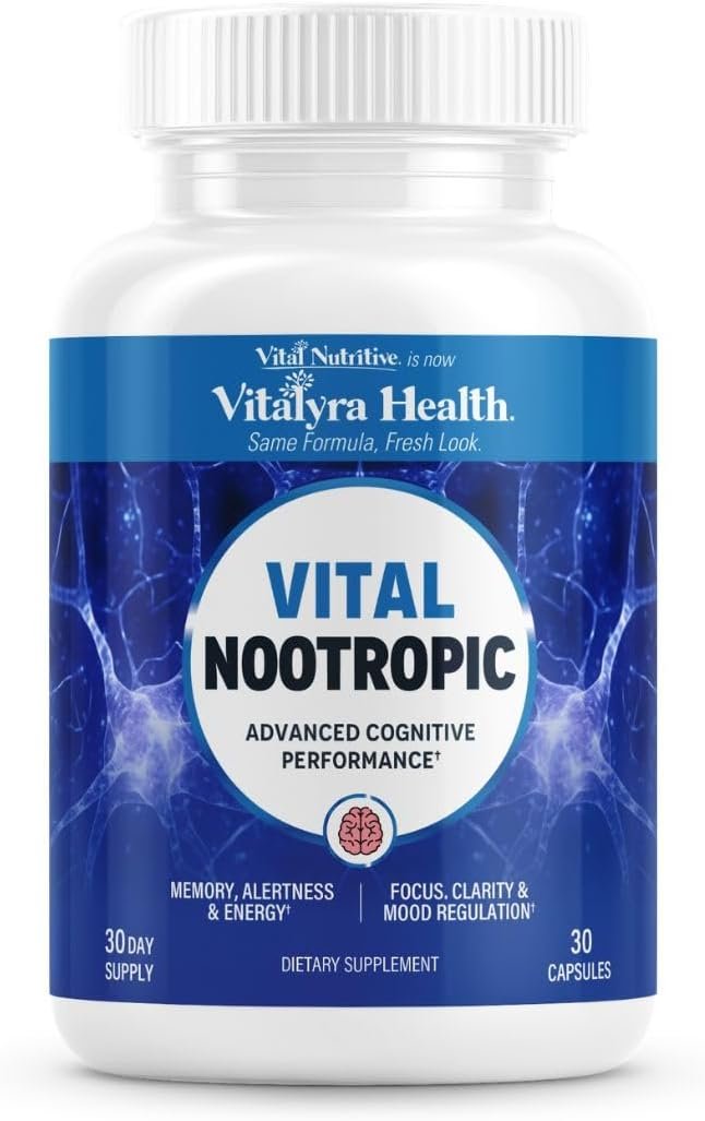 VITAL NUTRITIVE Nootropic 12in1 Brain Supplement for Memory, Focus & Energy
