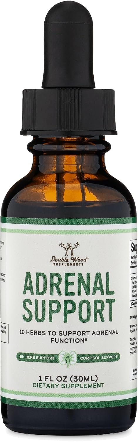 Adrenal Support Drops, 10 Organic Adaptogens, Stress + Energy, 30 Servings
