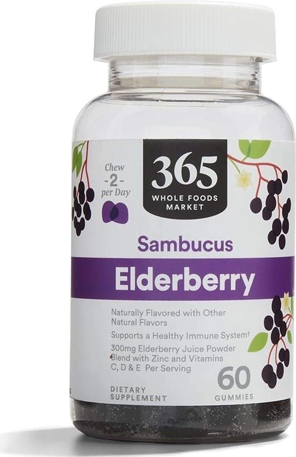 365 by Whole Foods Market, Elderberry Gummies, 60 Count