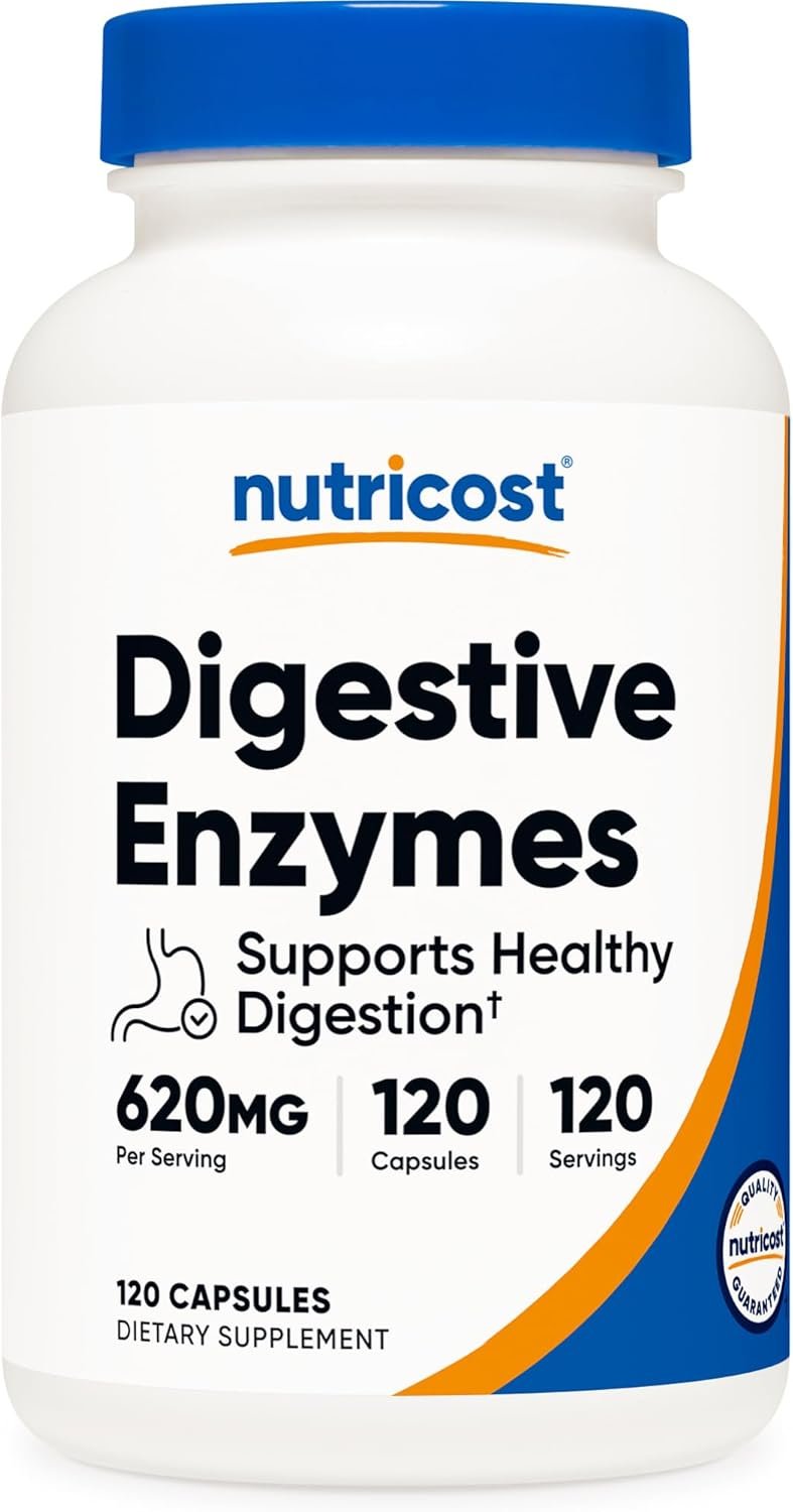 Nutricost Digestive Enzymes (620mg) 120 Capsules