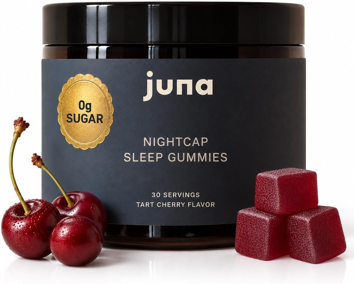 Juna Nightcap Sleep Gummies, Plant-Based Melatonin, Non-Groggy, 0g Sugar