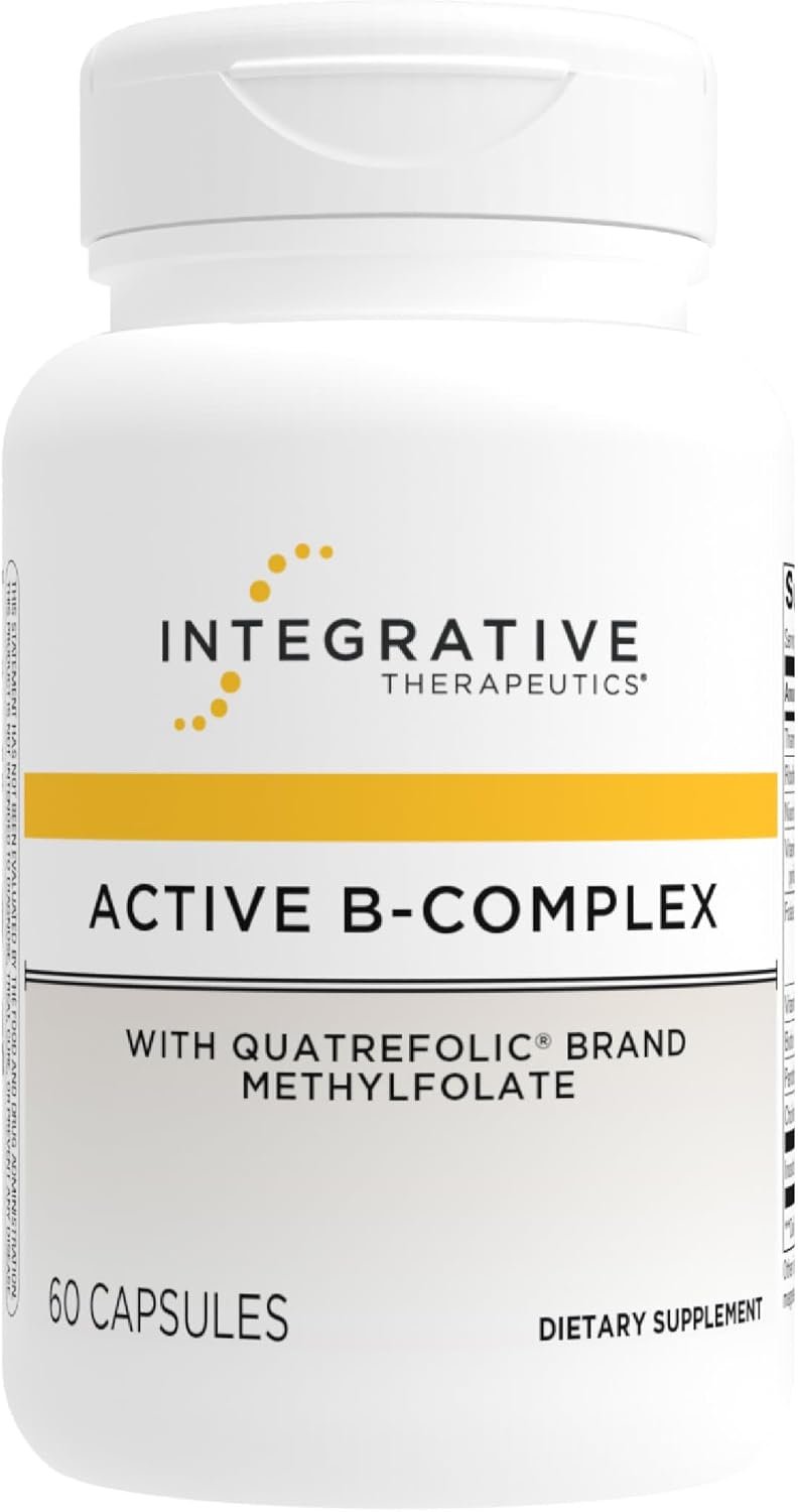 Integrative Therapeutics Active B-Complex – Cellular Energy & Heart Health Support with Vitamins B2, B6 & B12* – Supports Nervous & Immune Systems* – Third-Party Tested – 60 Capsules (30 Servings)