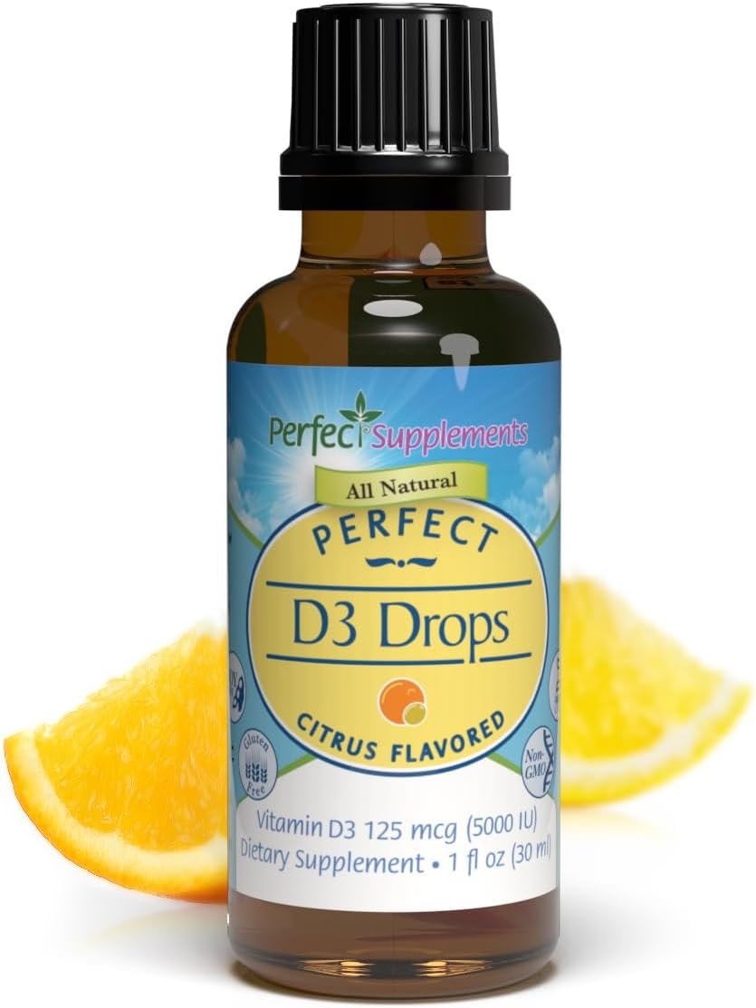 Perfect Supplements Vitamin D3 Drops – 1 fl oz
