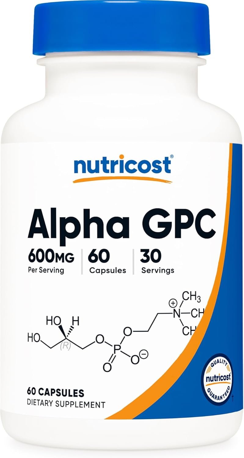 Nutricost Alpha GPC 600mg, 60 Vegetarian Capsules – Non-GMO and Gluten Free, 300mg Per Capsule
