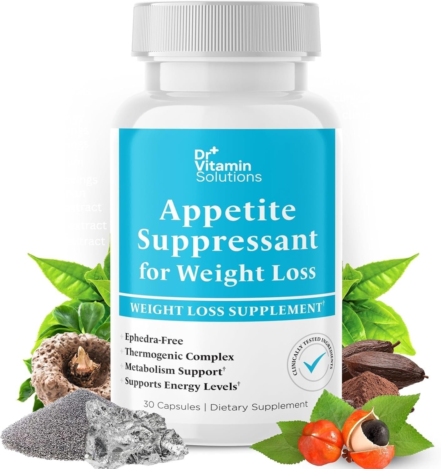 Appetite Suppressant for Weight Loss, Thermogenic Fat Burner, Ephedra Free