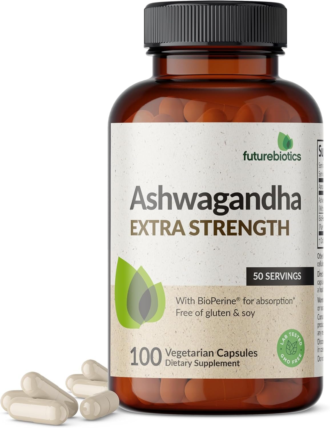 Futurebiotics Ashwagandha Extra Strength Stress & Mood Support 100 Capsules