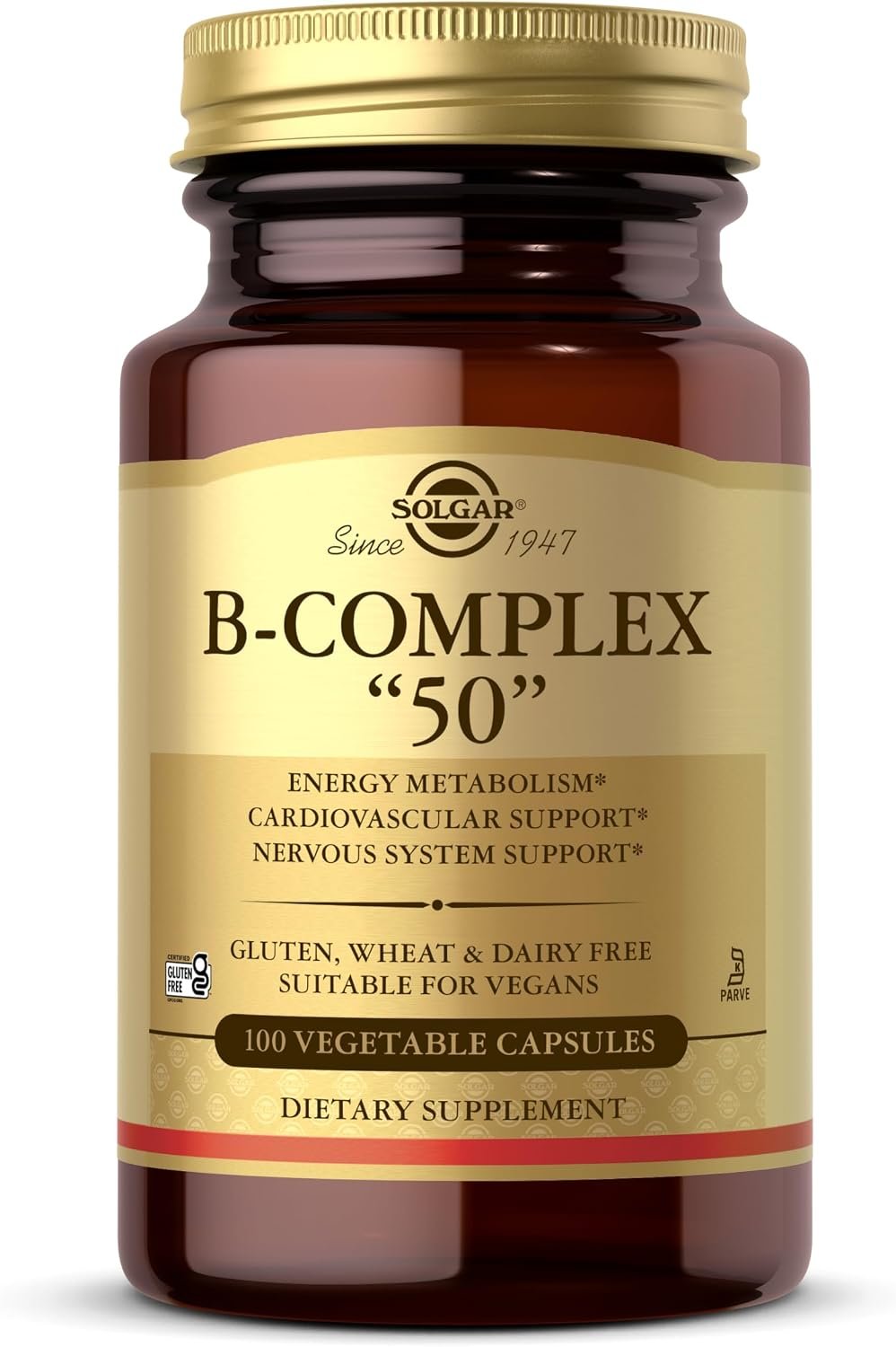 Solgar B-Complex 50″, 100 Vegetable Capsules – Energy Metabolism