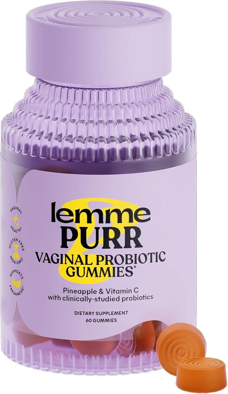 Lemme Purr Vaginal Probiotic Gummies for Women, 30-Day Supply