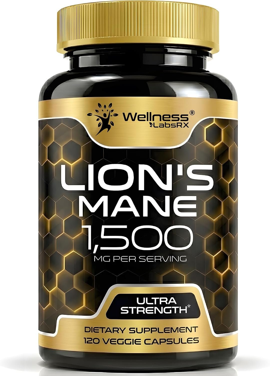 Organic Lions Mane Supplement Capsules, Memory & Focus Mushroom, 120 Count