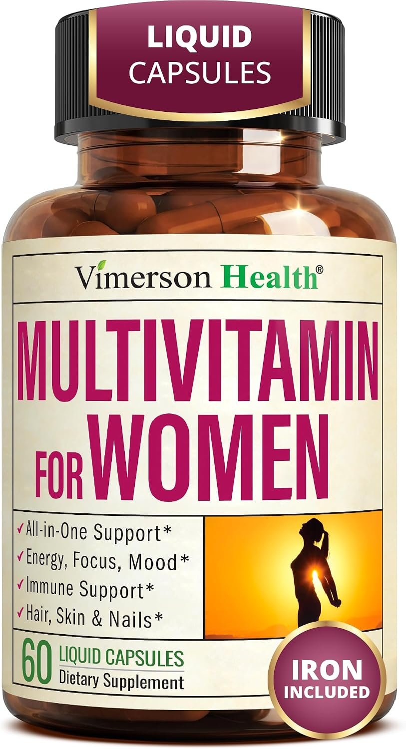 Multivitamin for Women – VIT & Minerals – Energy & Focus – 60 Liquid Caps