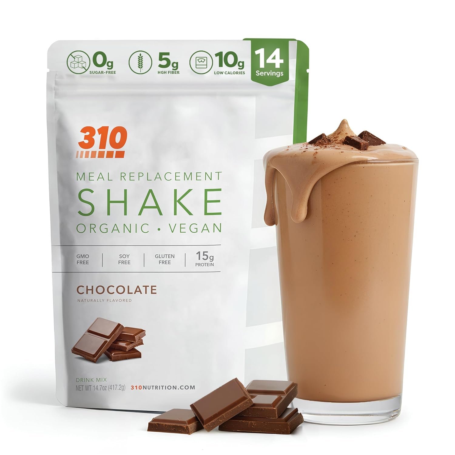 310 Nutrition Organic All-In-One Meal Replacement Shake Powder – Chocolate