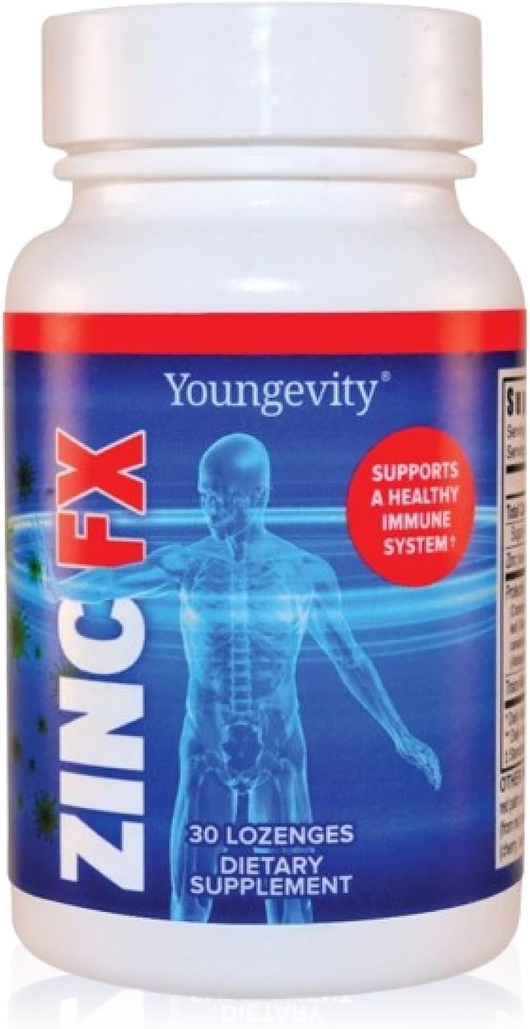 Youngevity Zinc FX Chewable Immune Support Lozenges, 30 Count, Pack of 1