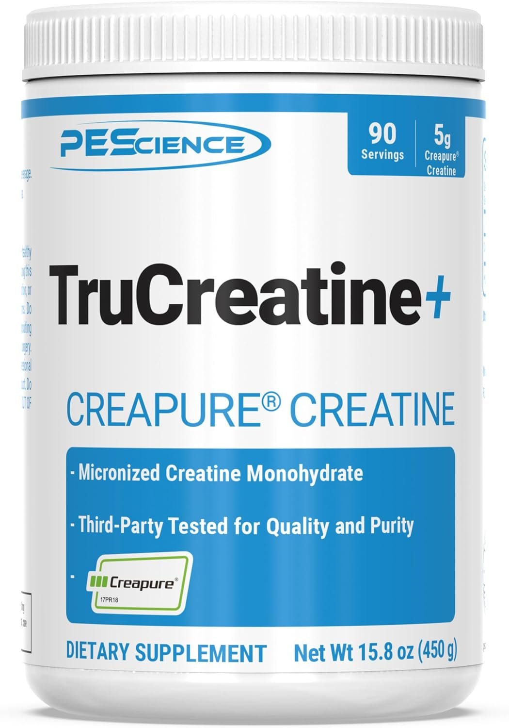 PEScience TruCreatine+ Creatine Monohydrate Powder, 90 Servings, Unflavored