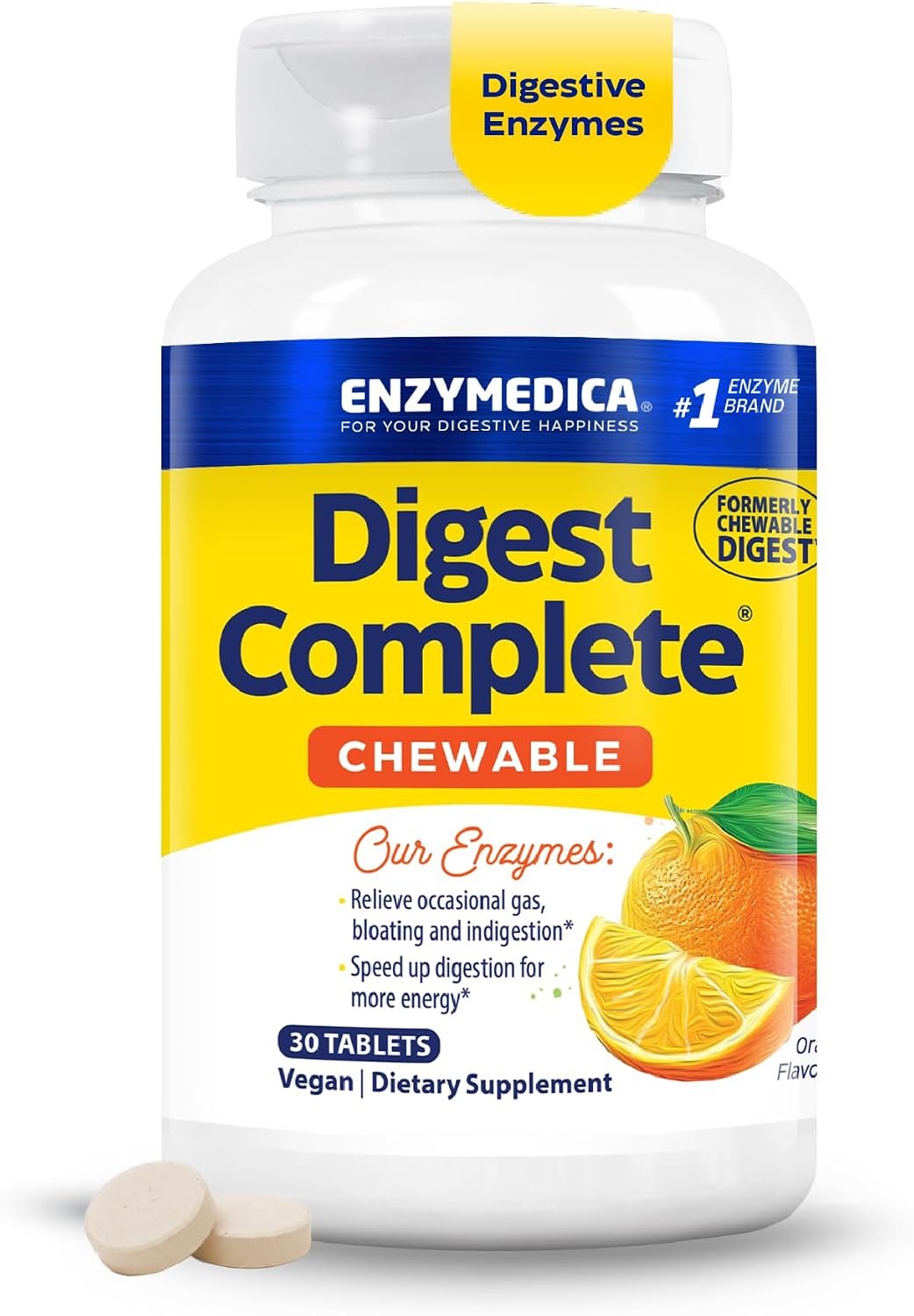 Enzymedica Digest Complete Chewable – 30 Tablets