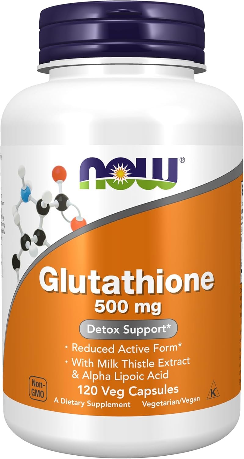 Now Supplements, Glutathione 500 mg, Detoxification Support*, 120 Veg Caps