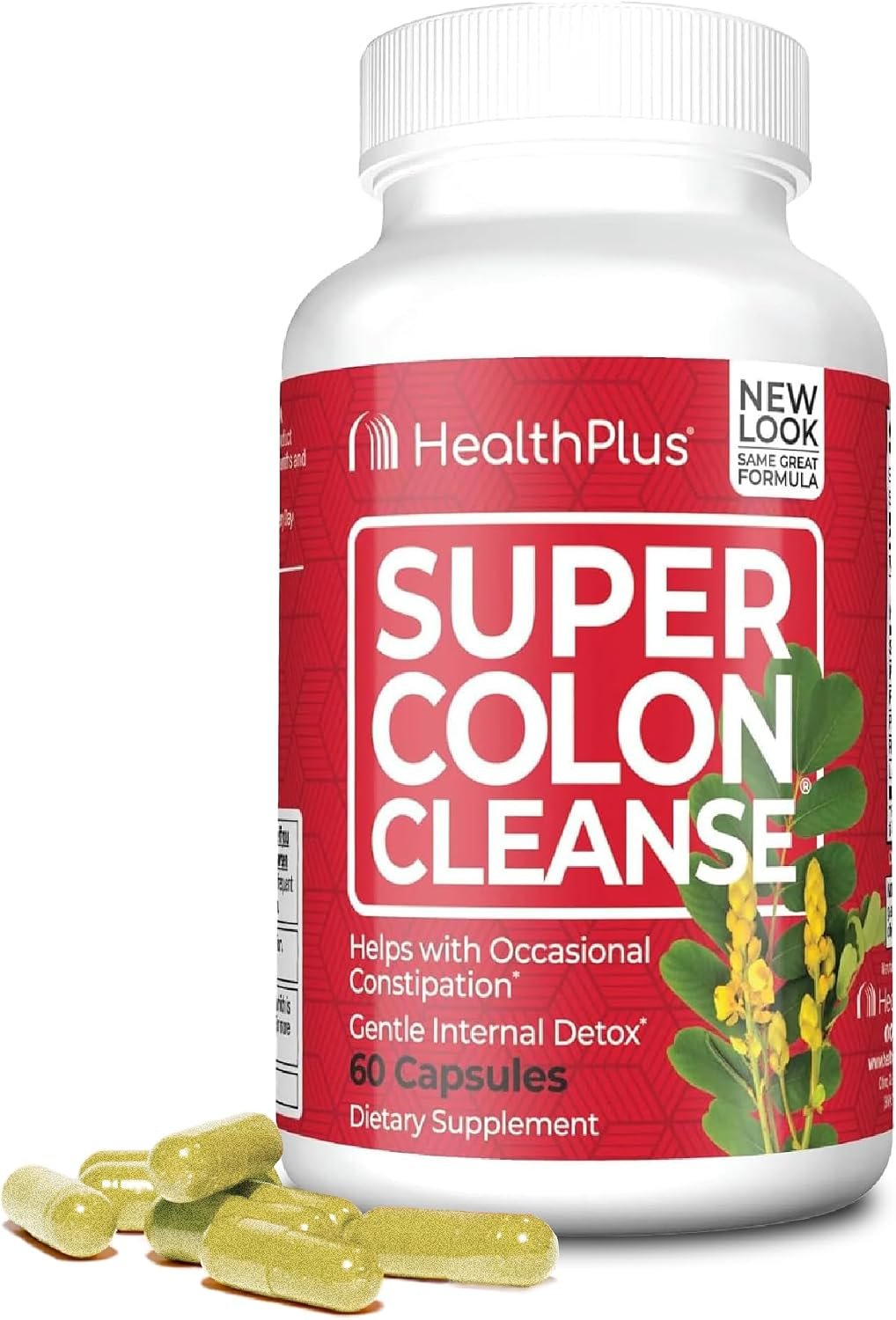 Health Plus Super Colon Cleanse Detox Capsules, 15 Day Supply, 60 Ct
