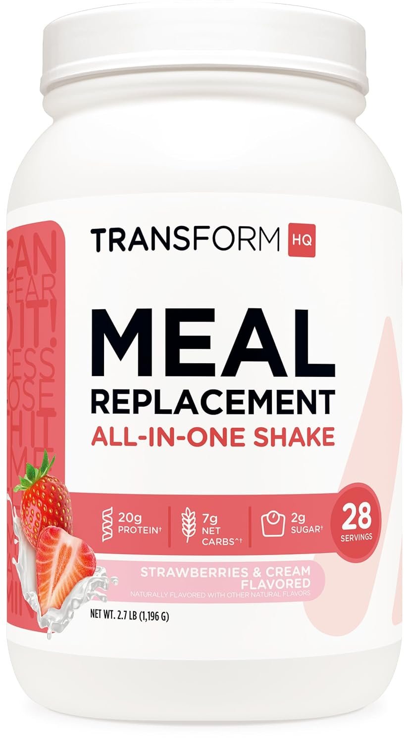 TransformHQ Meal Replacement Shake Powder (Strawberries & Cream) 28 Serv