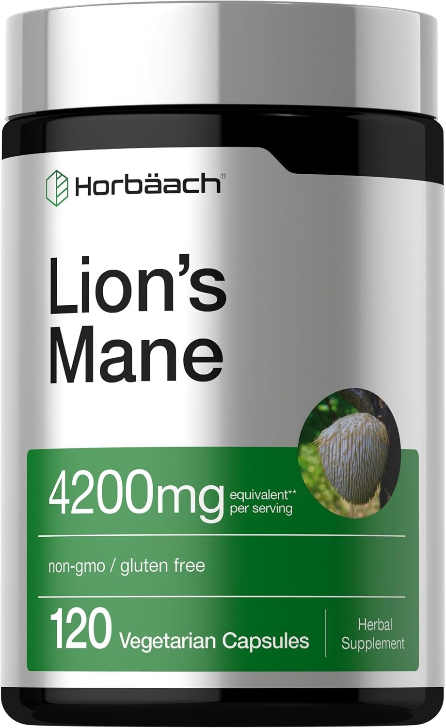 Horbäach Lions Mane Mushroom Extract | 120 Capsules