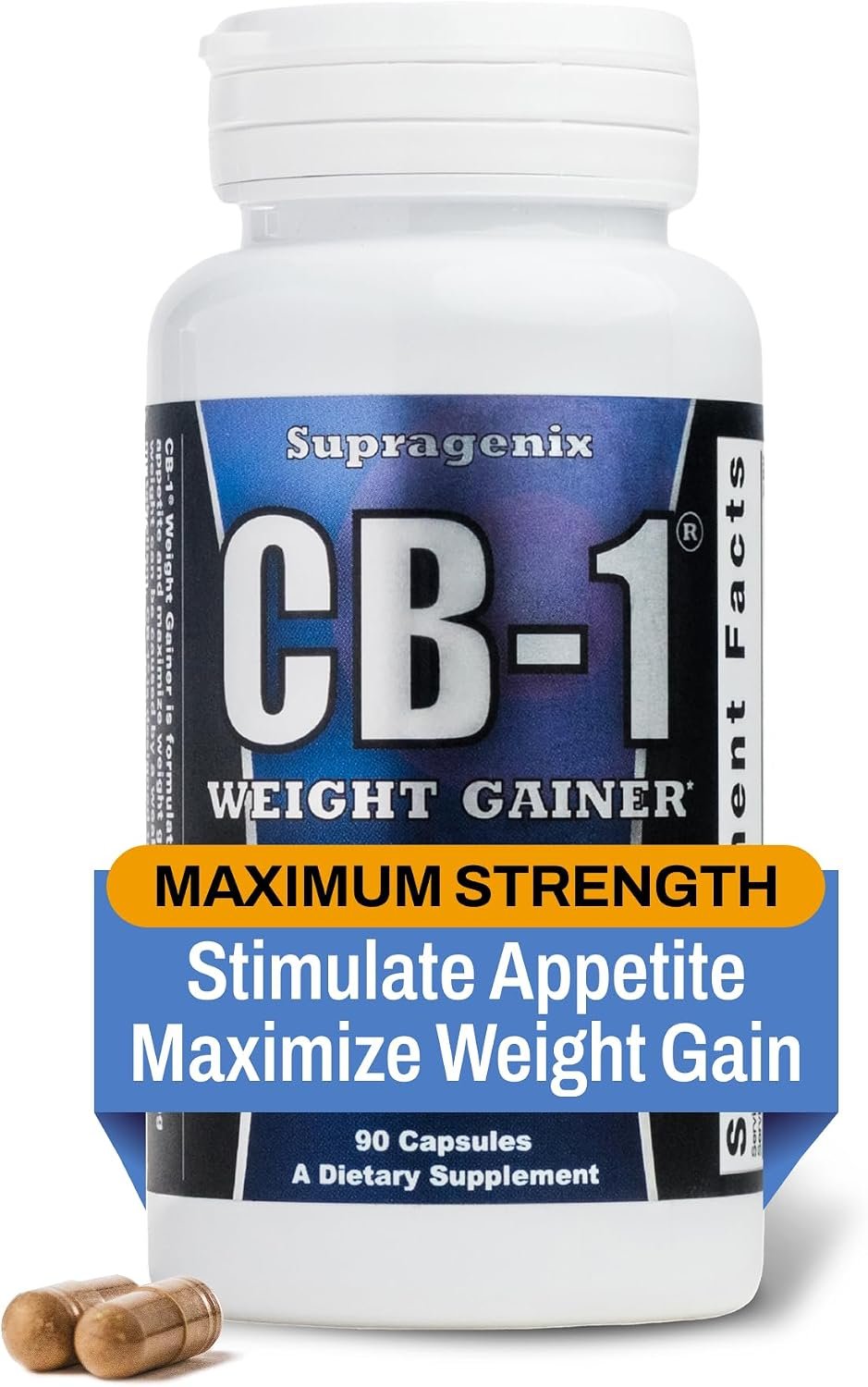 CB-1 Weight Gainer Pills (90 Count) | Clinically Tested Appetite Stimulant