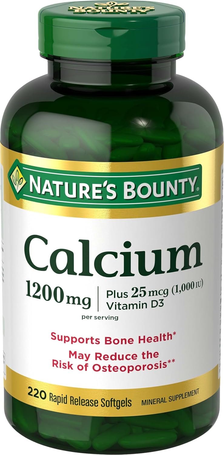 Nature’s Bounty Calcium 1200mg with Vitamin D3, 220 Softgels