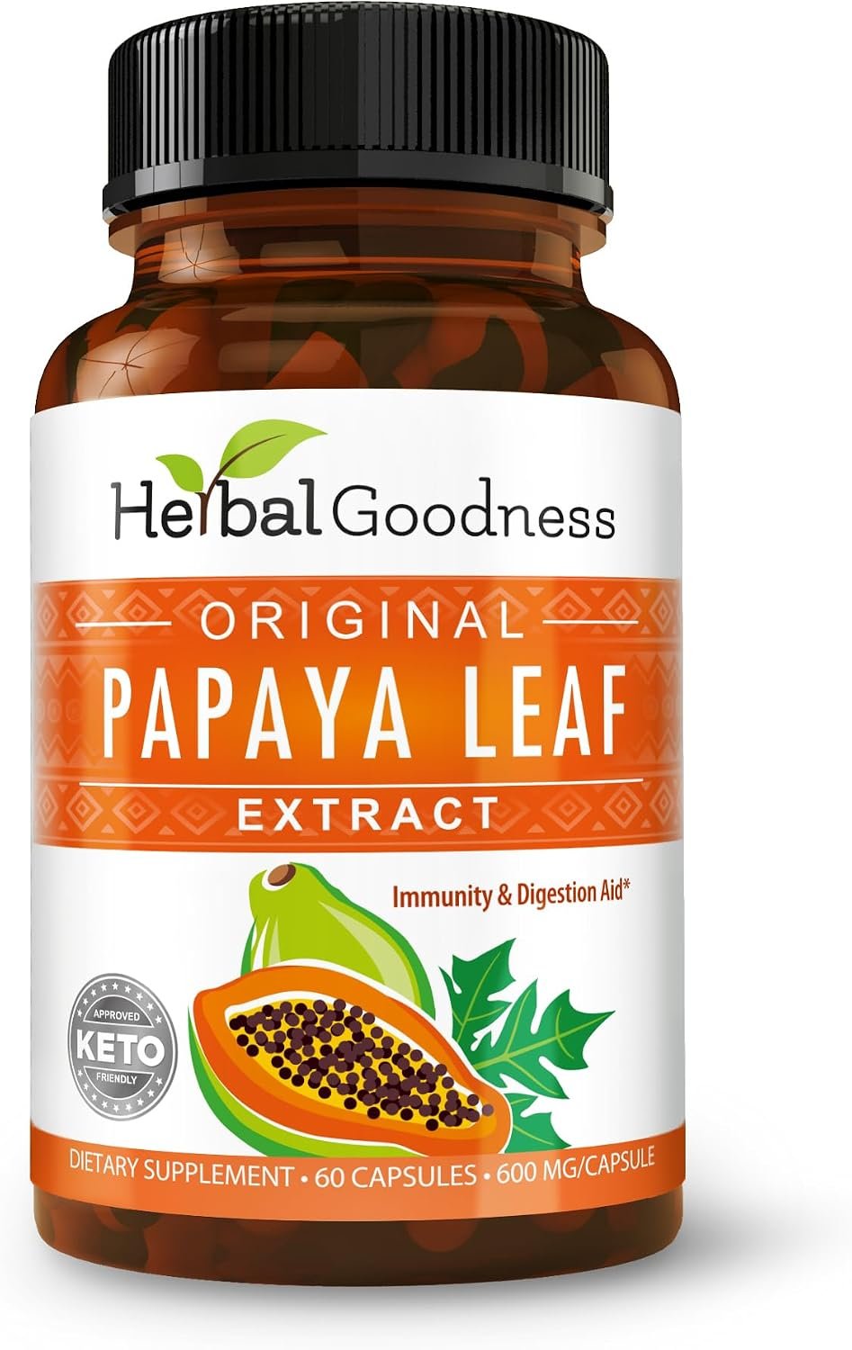 Herbal Goodness Papaya Leaf Extract Digestive Enzymes Capsule for Platelet