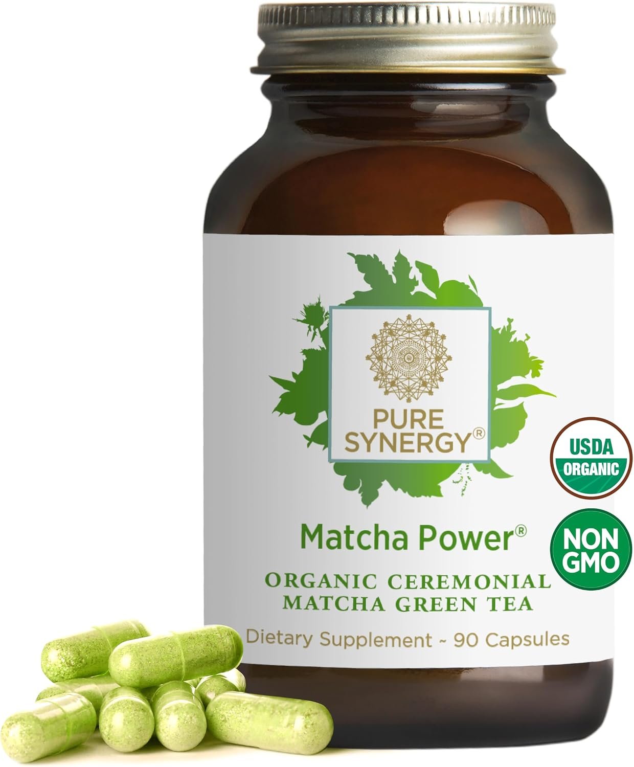 PURE SYNERGY Matcha Power Organic Matcha Green Tea Capsules (90 Capsules)