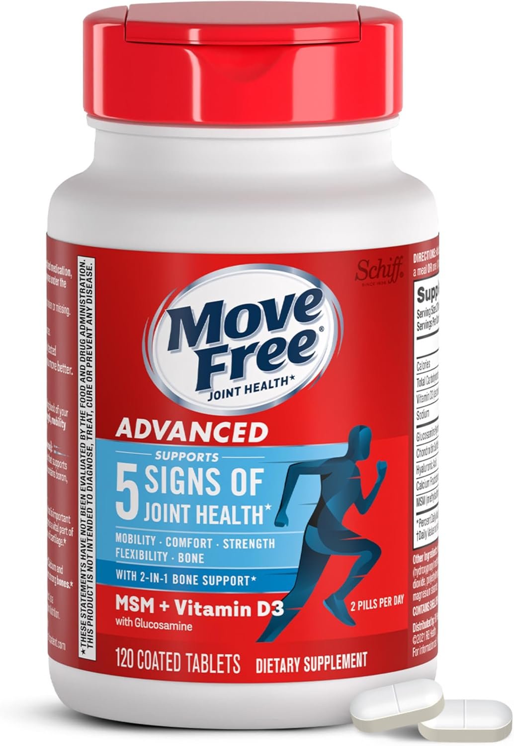 Move Free Advanced Glucosamine Chondroitin MSM + Vitamin D3-120 ct