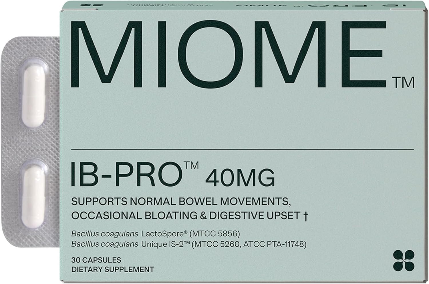 IB-PRO Bacillus Coagulans Probiotic – 2-1 Lactospore & Unique is-2 for Occasional Constipation, Bloating & Digestive Upset – 3rd Party Verified – 30 Capsules
