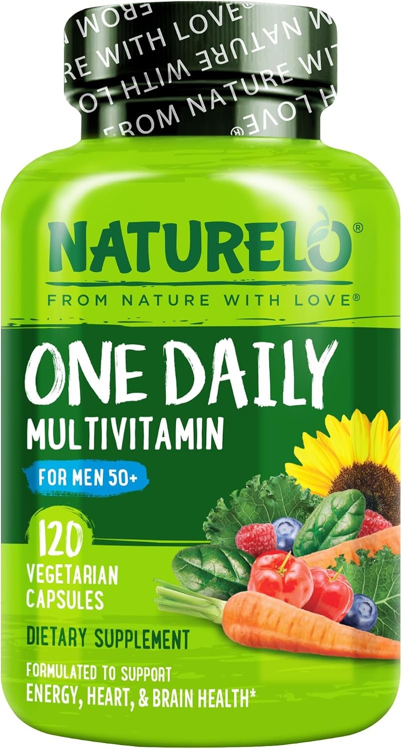 NATURELO Multivitamin for Men 50+ – One Daily, 120 Vegetarian Capsules