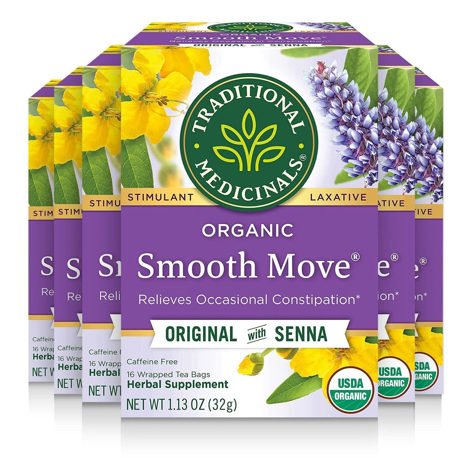 Traditional Medicinals Organic Smooth Move, 96 Tea Bags