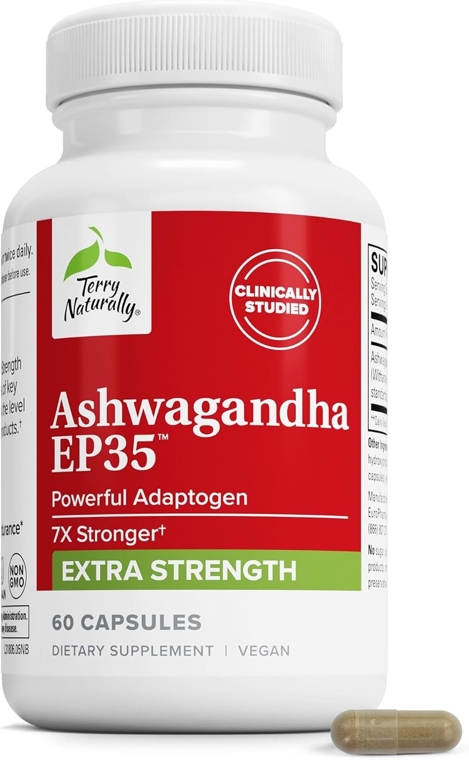 Terry Naturally Ashwagandha EP35 Extra Strength – Stress – 60 Count