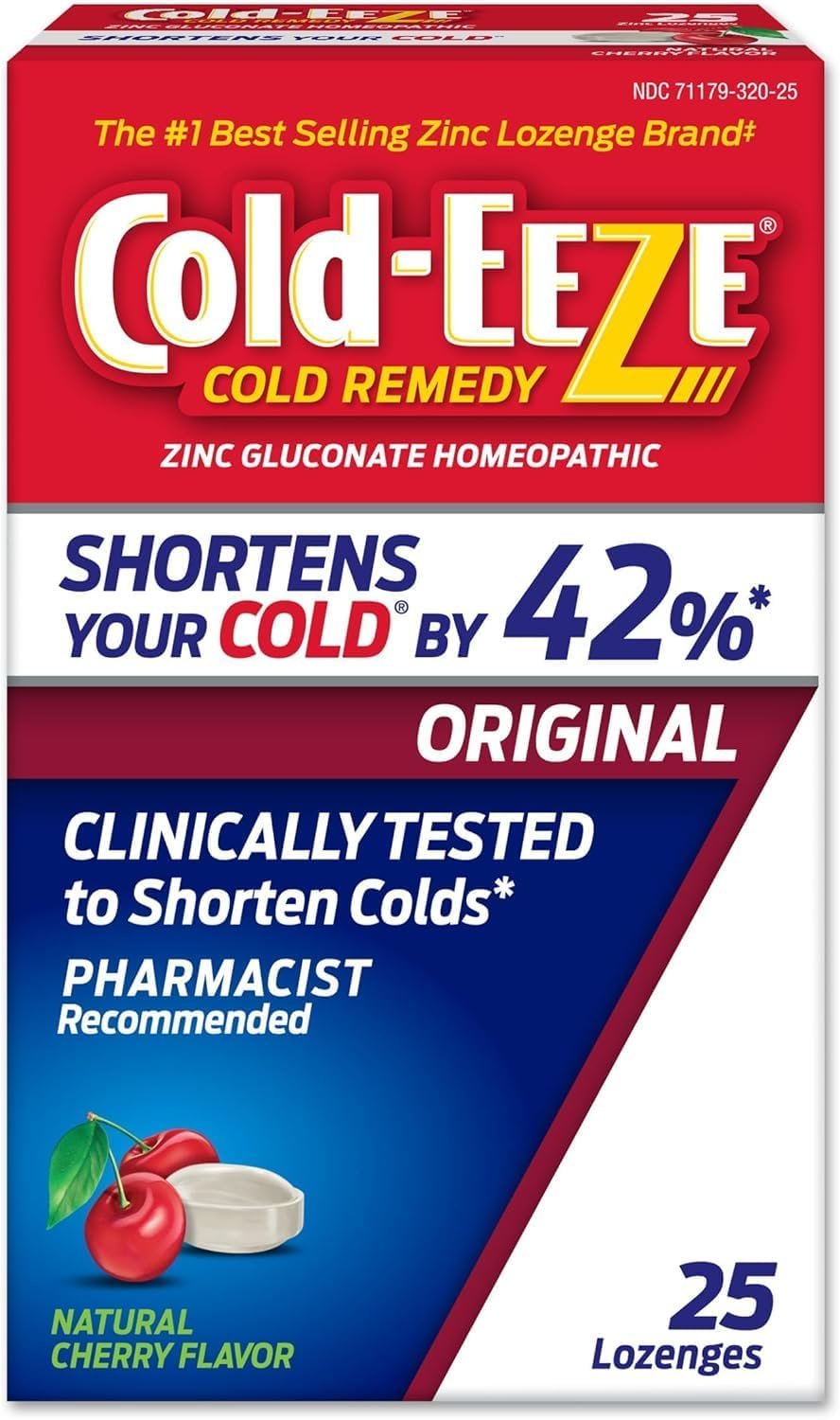 Cold-EEZE Original Natural Cherry Zinc Lozenges, 25 ct. 3 pack
