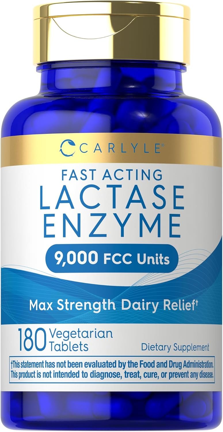 Carlyle Lactase Enzyme Tablets 9000 FCC | 180 Pills