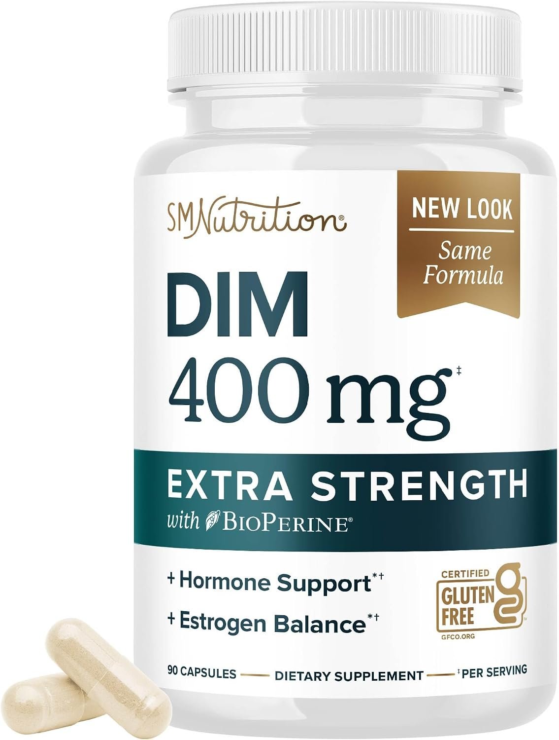 DIM Supplement 400MG Extra Strength, Hormone Balance for Men & Women, 90 Ct