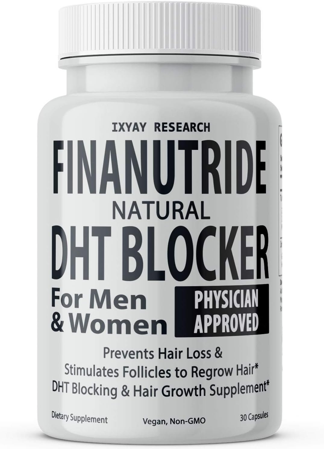 Finanutride Natural DHT Blocker & Hair Growth Capsules – Prevent Hair Loss, Stimulate Follicles, Proprietary Regrowth Treatment