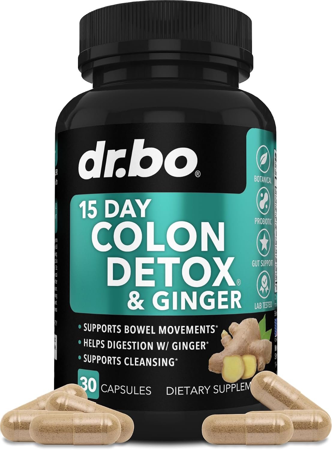 Colon Cleanser Detox for Weight Flush – 15 Day Colon Cleanse Pills with Ginger – Fast Natural Laxative, Constipation Relief, Bowel Movement Supplements for Intestinal Stomach Bloating Gut Loss Support