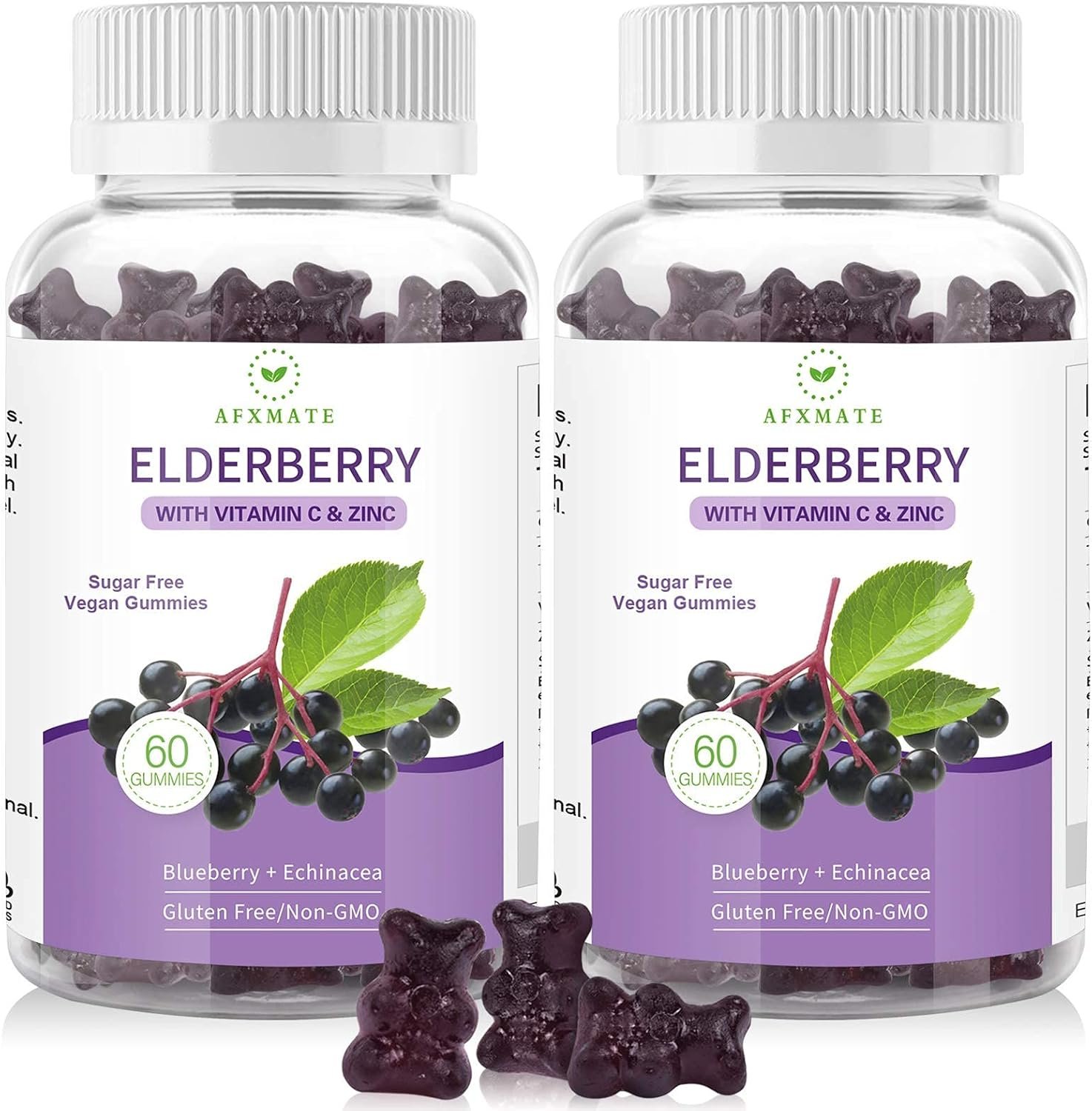 AFXMATE Sambucus Black Elderberry Gummies for Adults and Kids