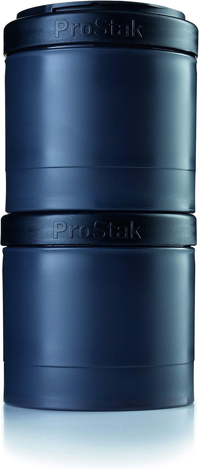 BlenderBottle Exp Pack Plastic Pill Organizer and Storage 2 Pack Black