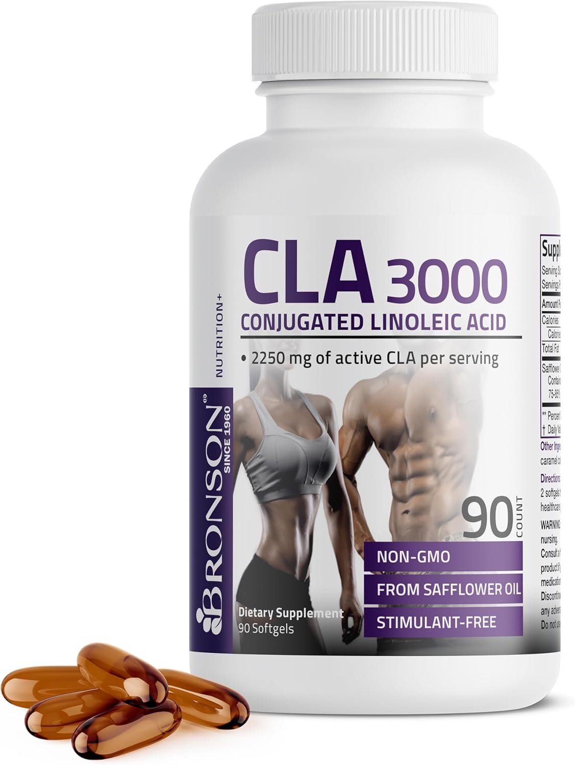 Bronson CLA 3000 Extra High Potency Weight Management Support, 90 Softgels