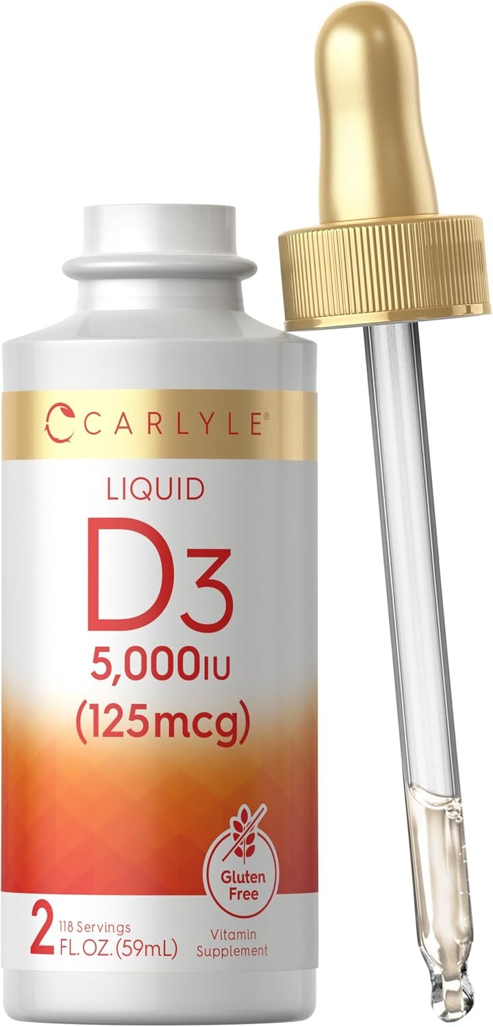 Carlyle Liquid Vitamin D3 | 5000 IU (125 mcg) | 2 oz