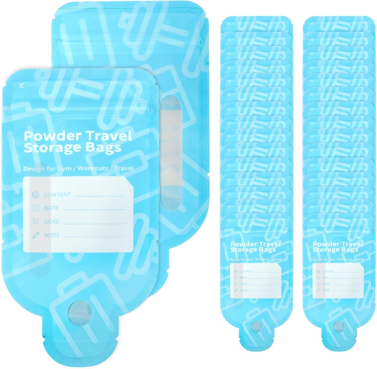 Powder Travel Bags, Disposable Protein Powder Travel Containers