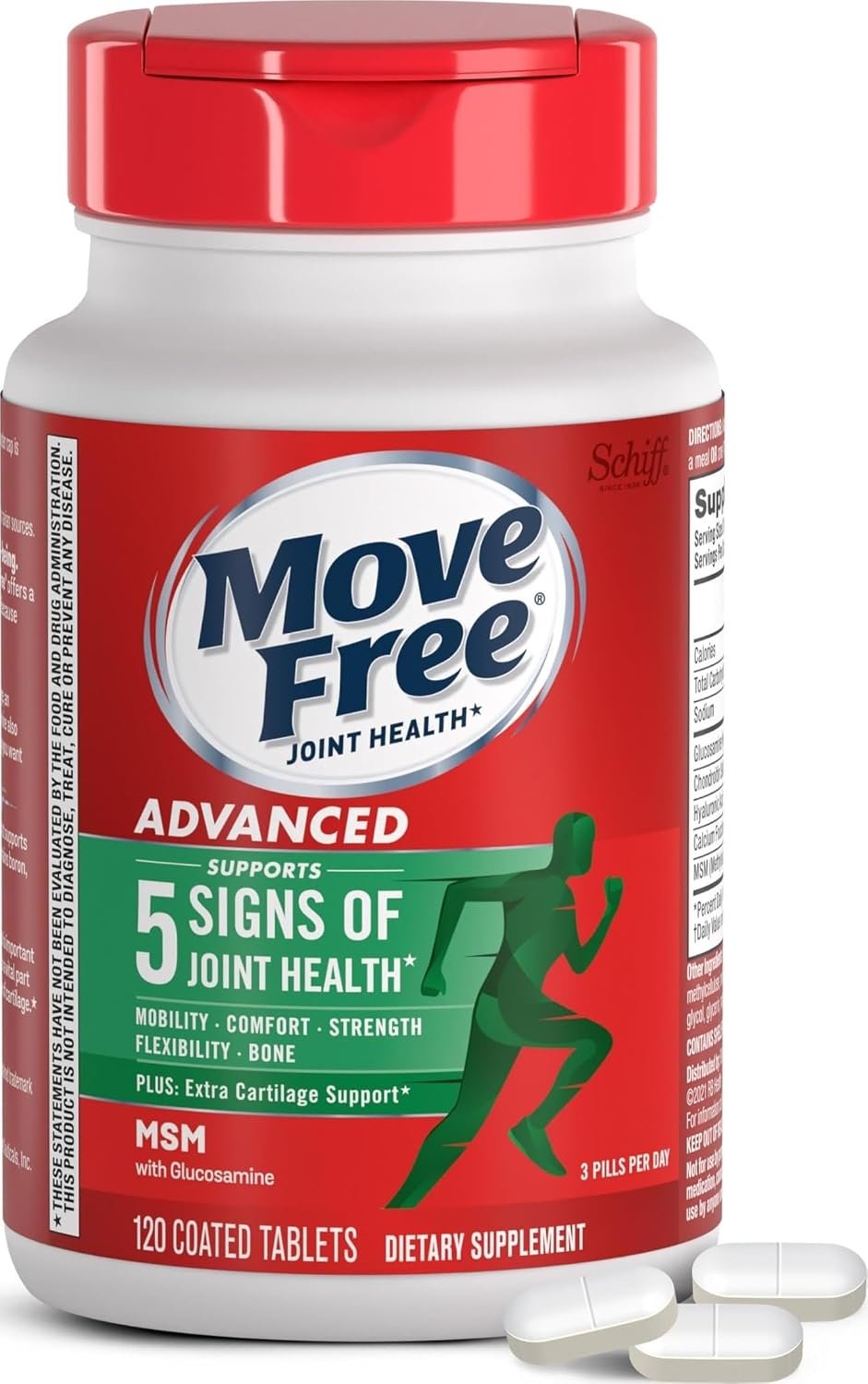 Move Free Advanced Joint Support, Glucosamine, Chondroitin + MSM – 120 ct