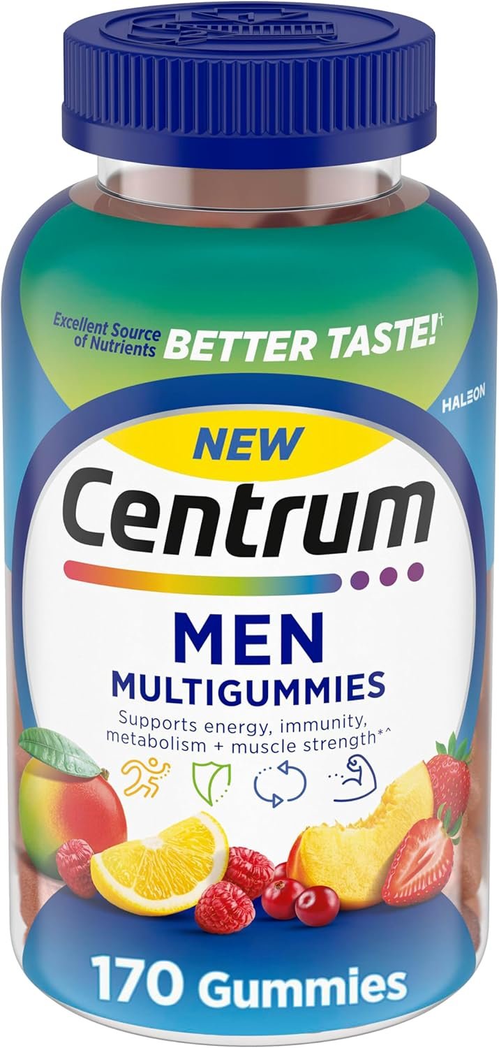 Centrum MultiGummies for Men, Assorted Fruit Flavors, 170 Count