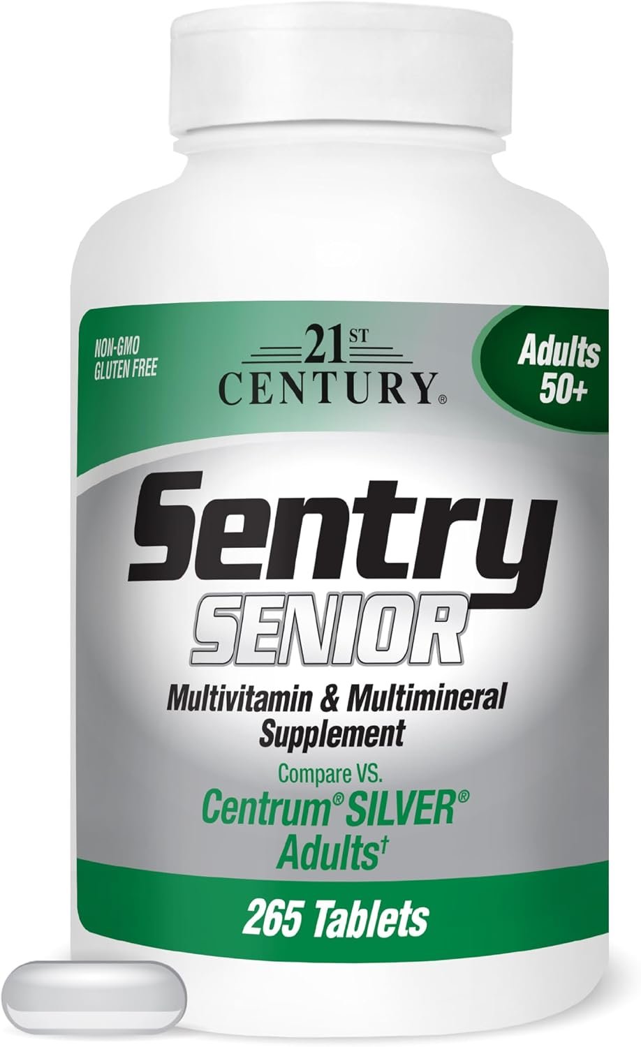21st Century Sentry Senior Multivitamin, Adults 50+, 265 Tablets