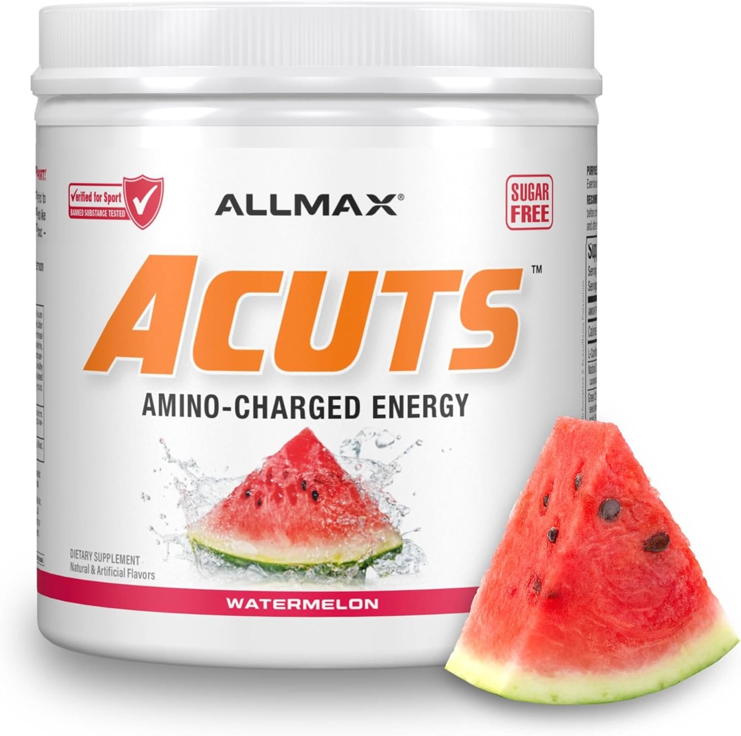 ALLMAX ACUTS Amino Energy Powder, 30 Servings, Watermelon