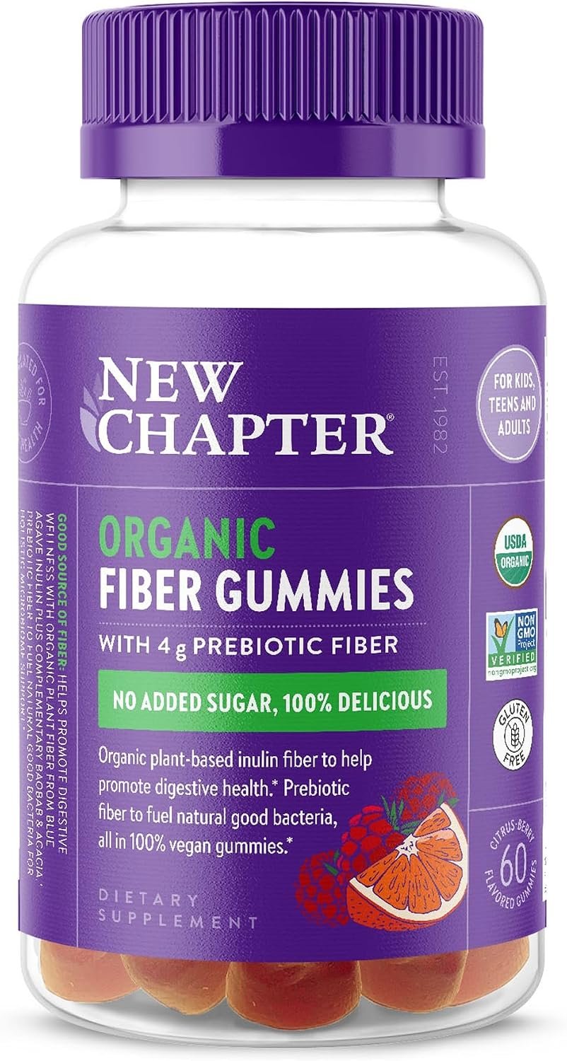 New Chapter Organic Prebiotic Fiber Gummies, 60 Gummies