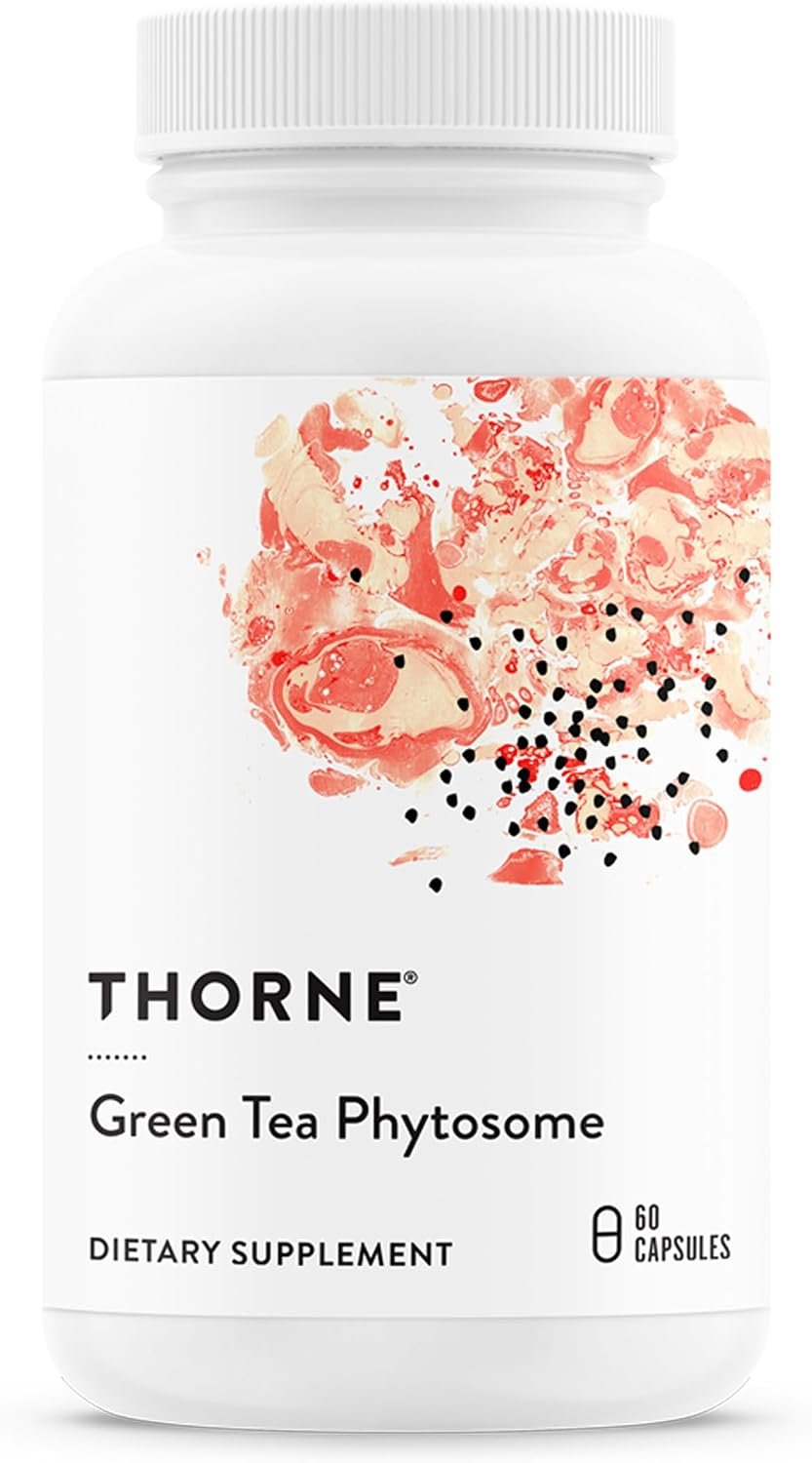 THORNE – Green Tea Phytosome – Provides Antioxidant Support, Liver Protection & Thermogenesis and Metabolic Benefits* – Caffeine-Free – Third-Party Certified – Gluten, Dairy & Soy-Free – 60 Capsules