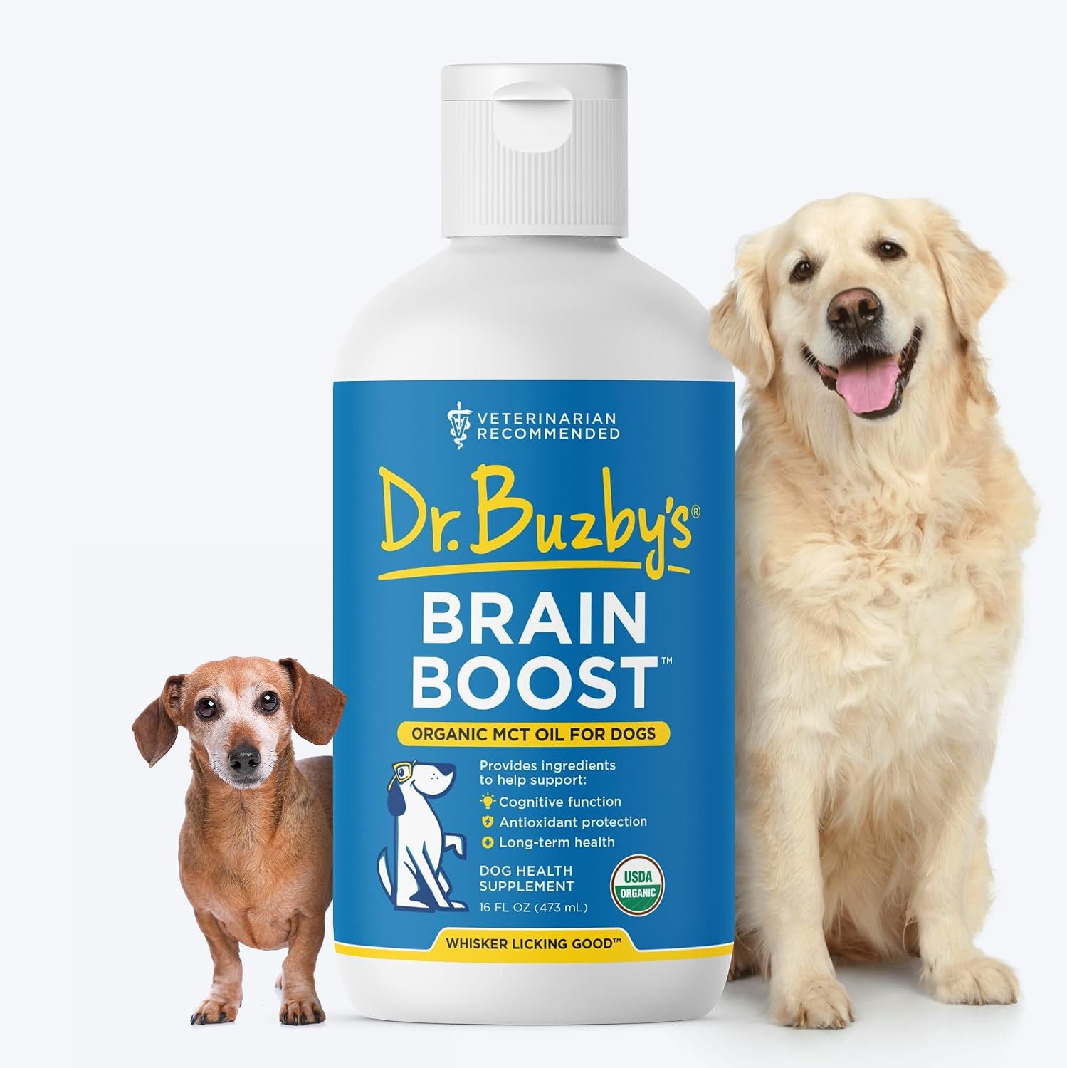 Dr. Buzby’s Brain Boost – Organic MCT Oil for Dogs, Dog Dementia Supplement