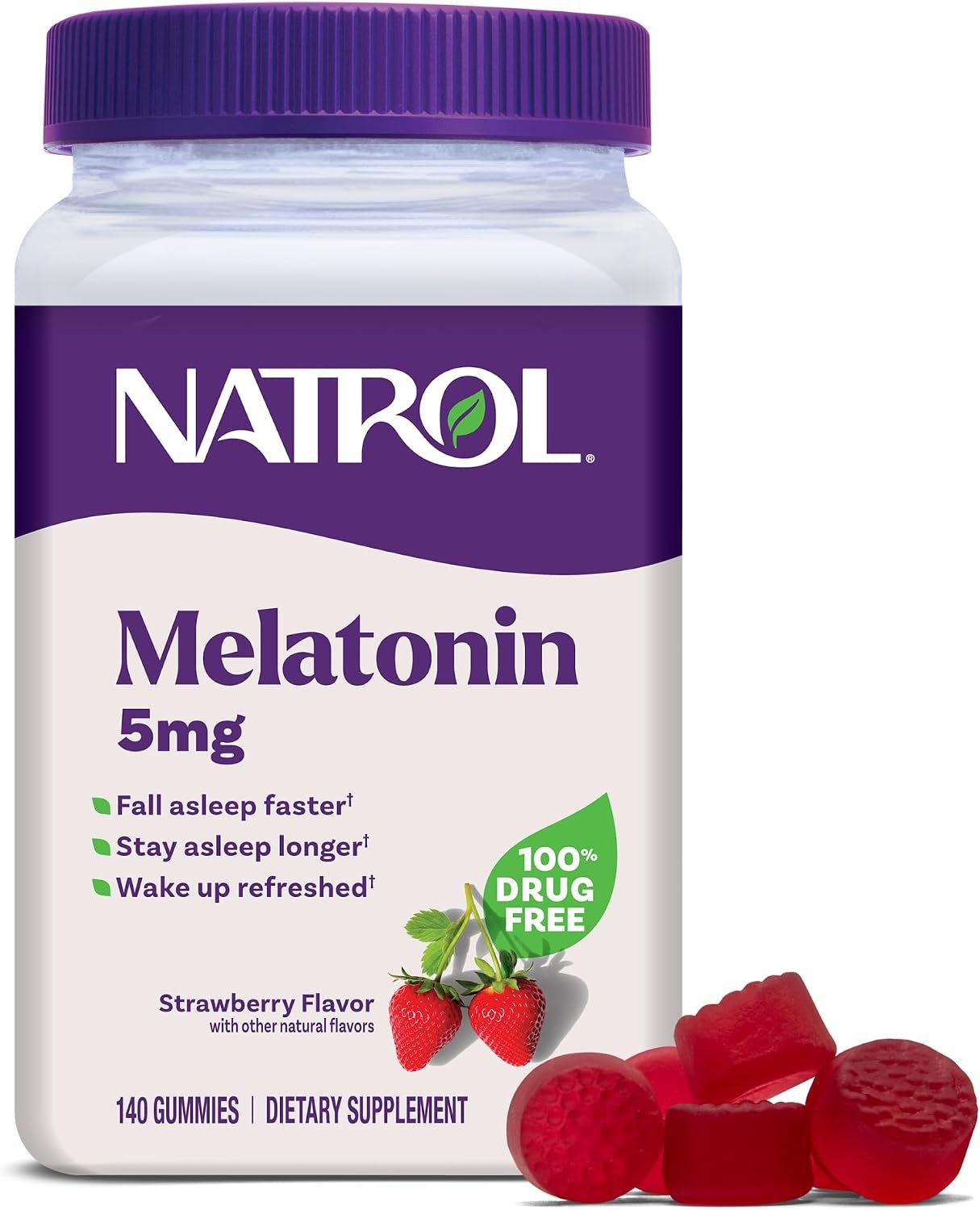 Natrol Melatonin 5 mg Gummies, Sleep Support for Adults, 140 Count