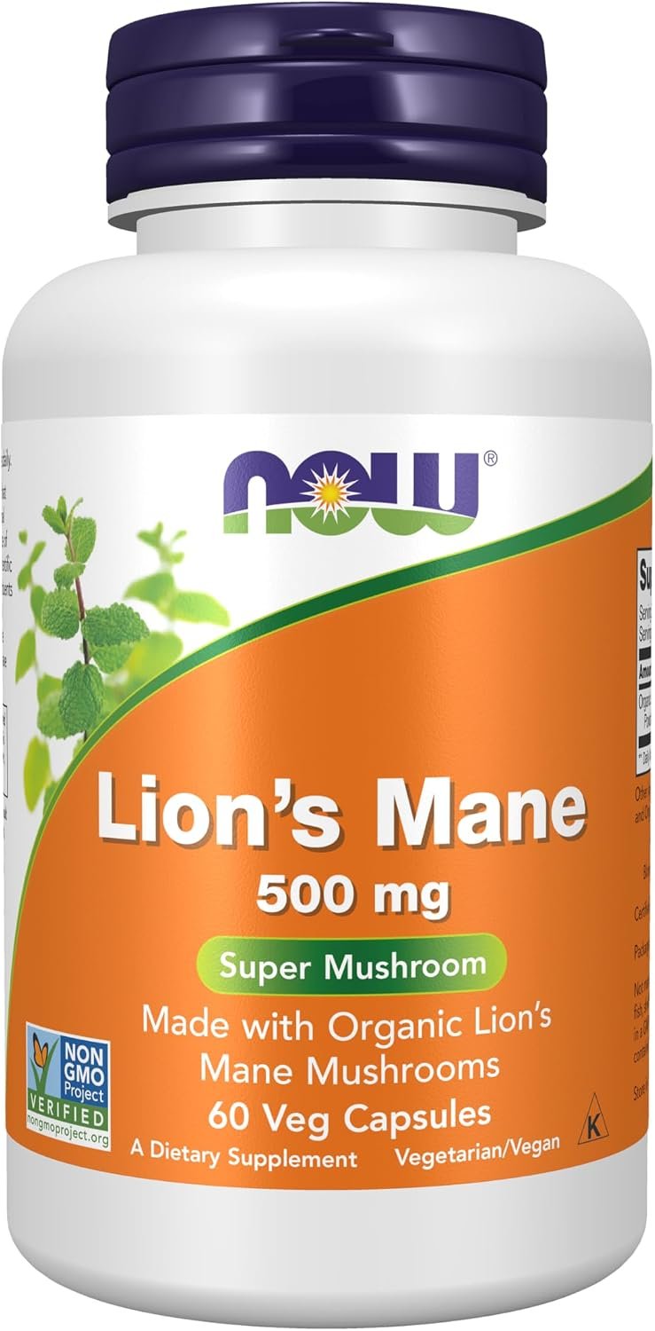 NOW Supplements, Lion’s Mane 500 mg, Super Mushroom, 60 Veg Caps